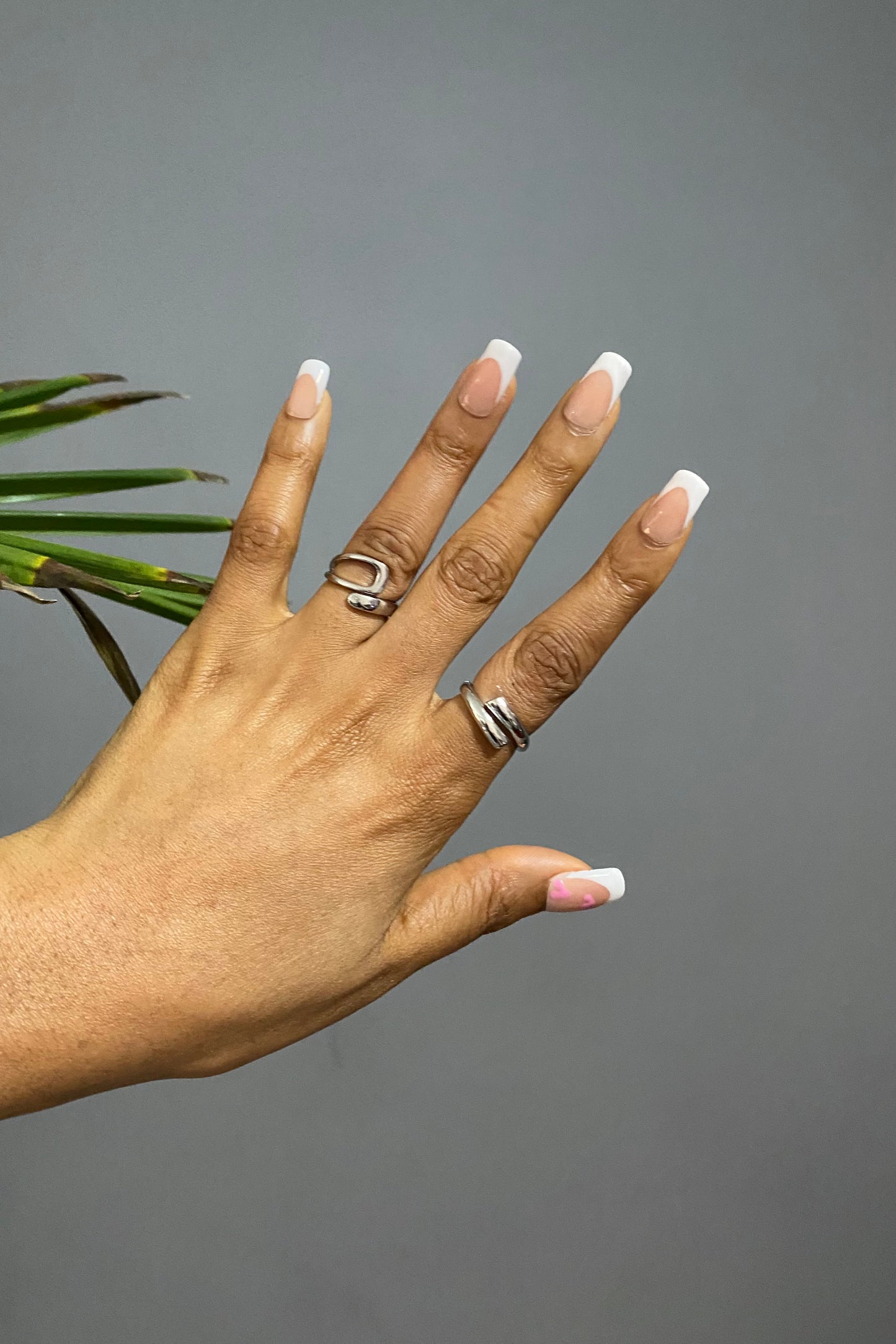 Delicate Flower 2 piece Ring set
