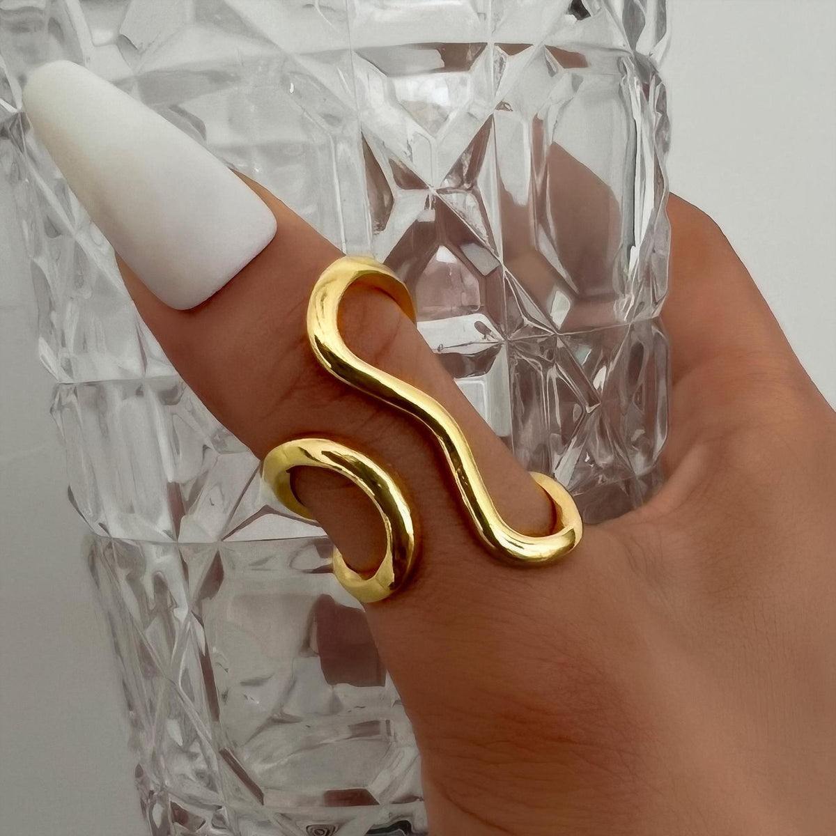 Triplet Bare Statement Ring