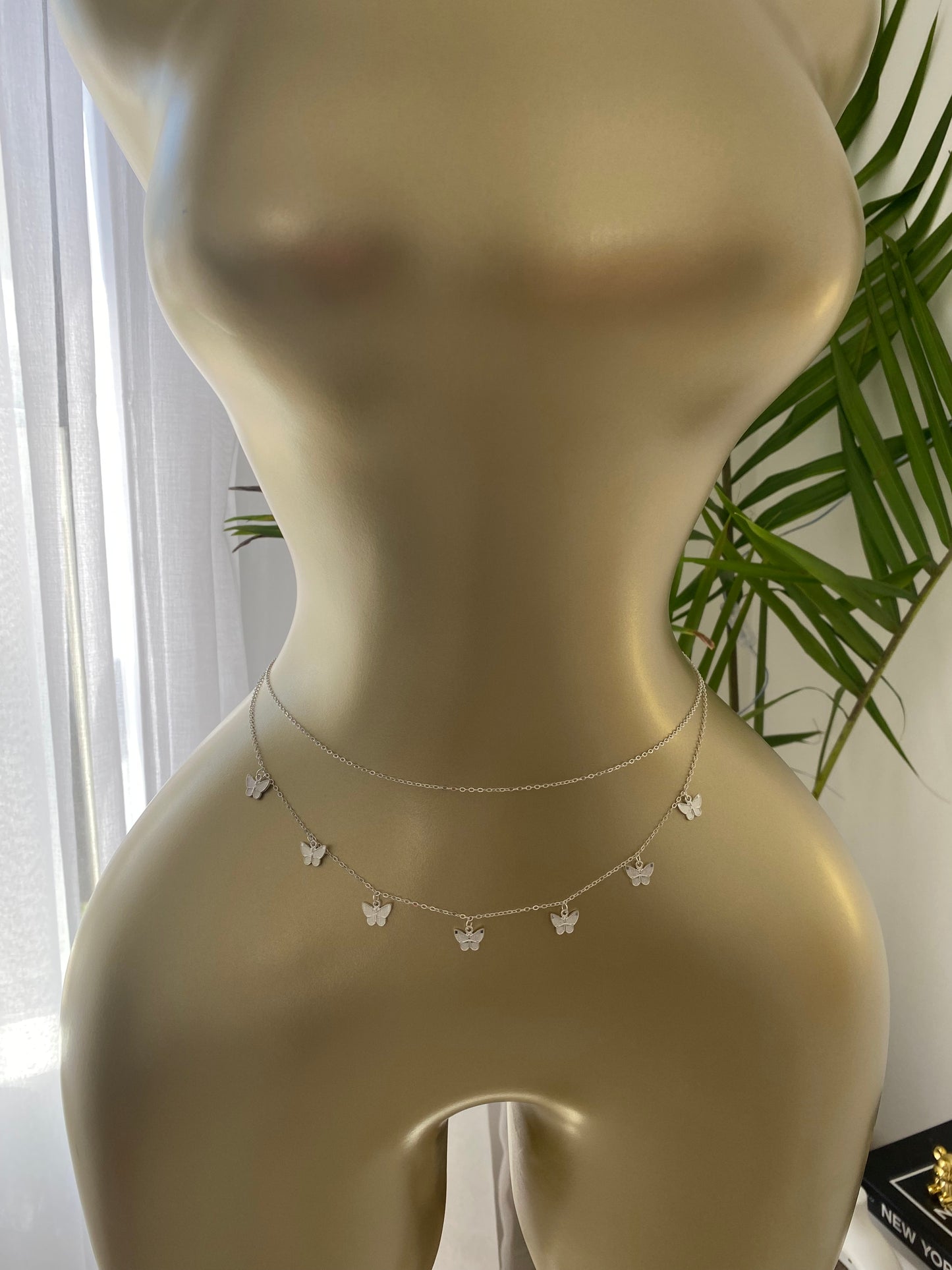 Butterfly belly chain