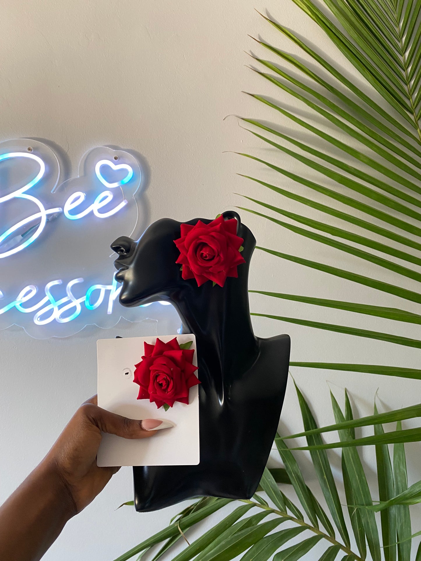 Rose earrings