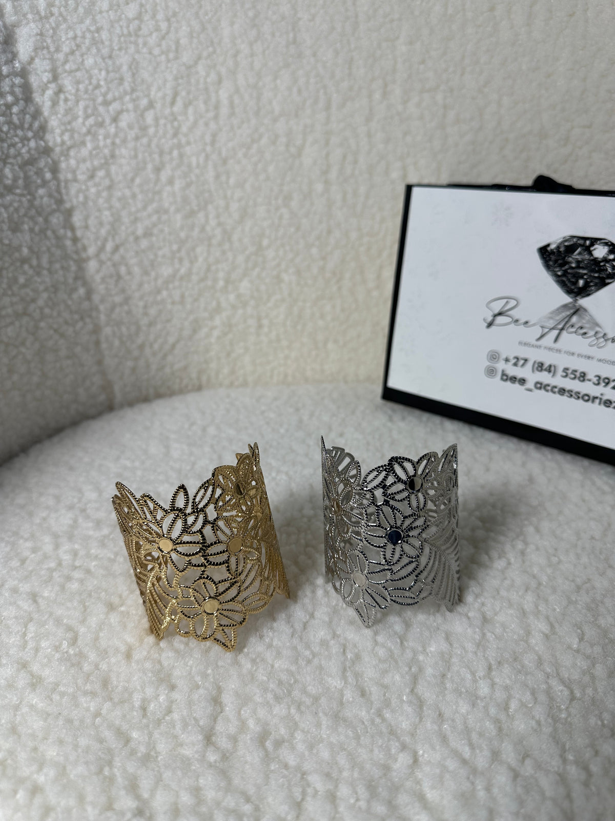 Floral Lace Cuff Bracelet