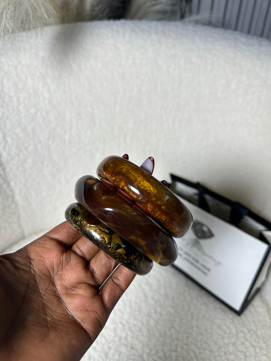 3-Piece Resin Bangle Set