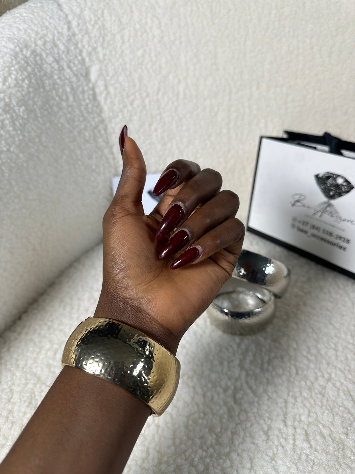 Hammered Wide Cuff Bracelet