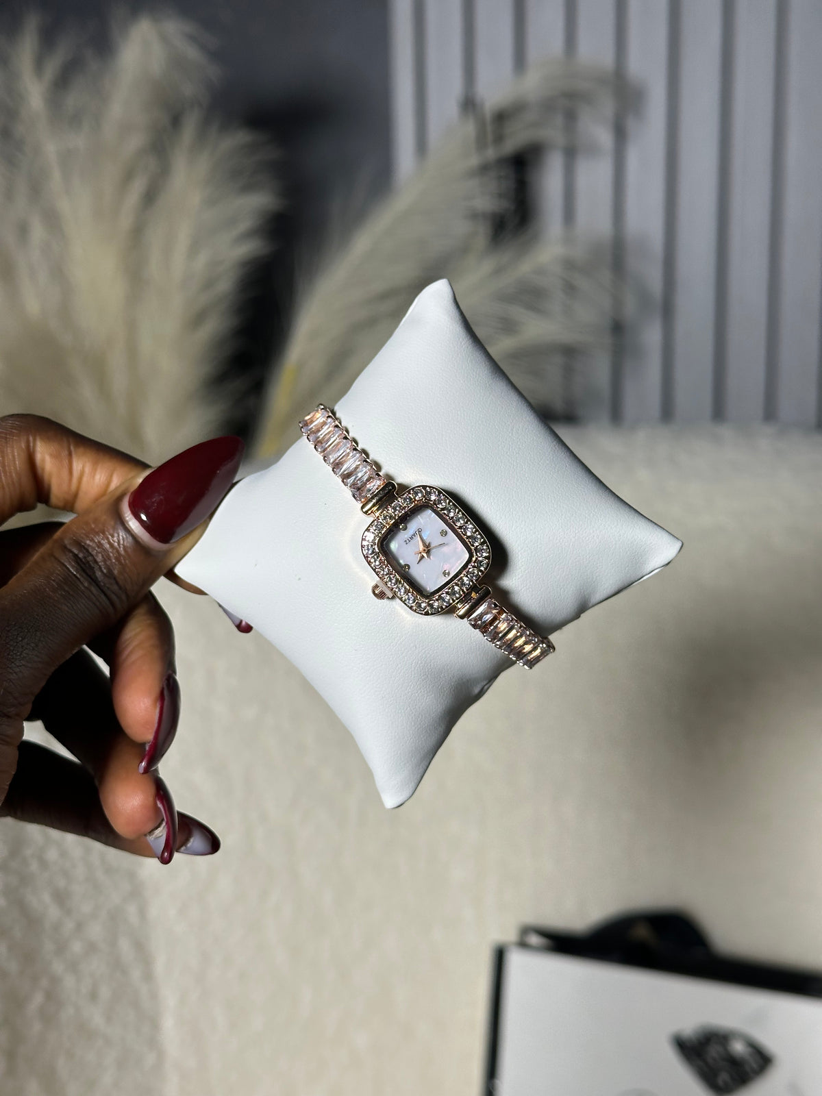Crystal Square Face Watch