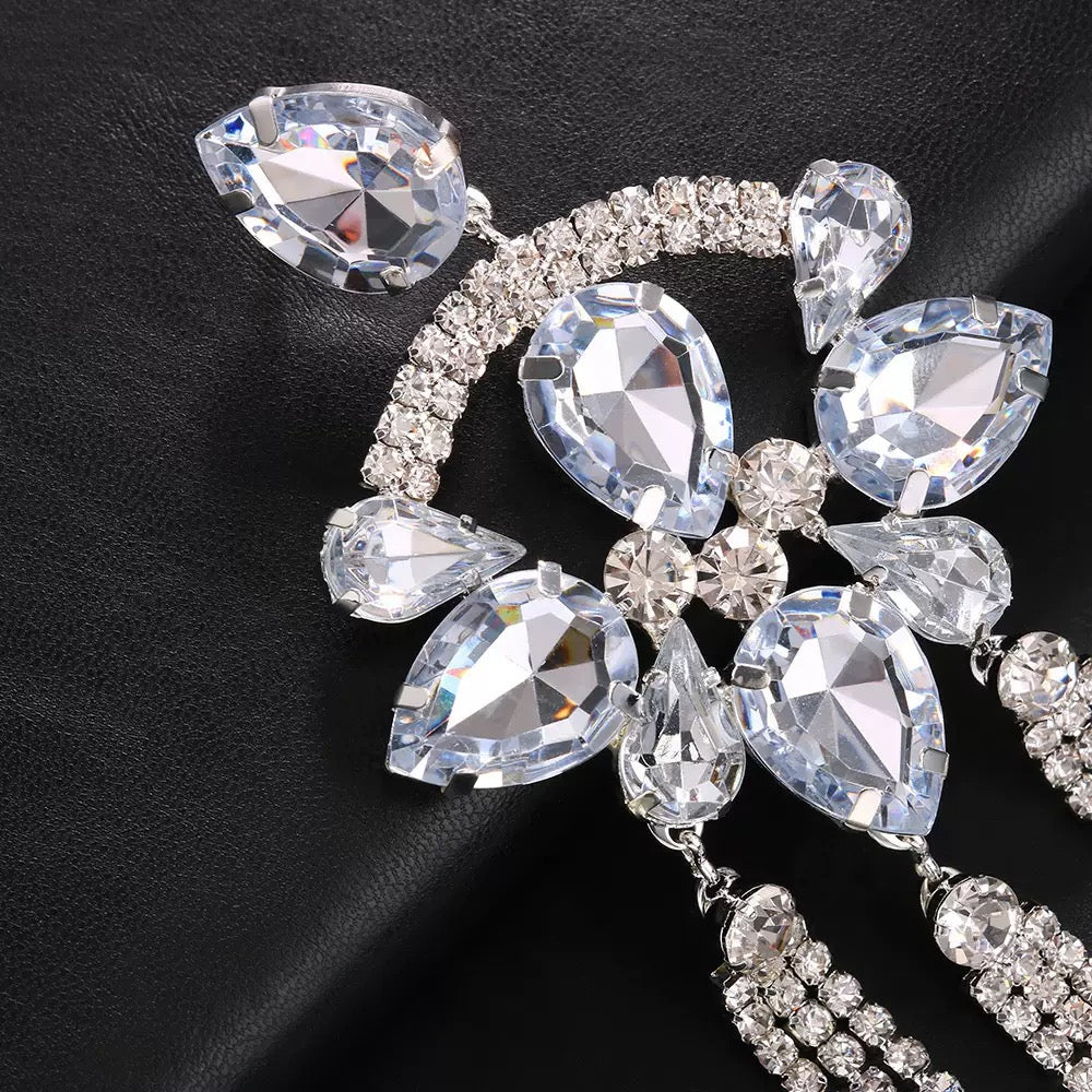 Crystal Drip Statement Earrings