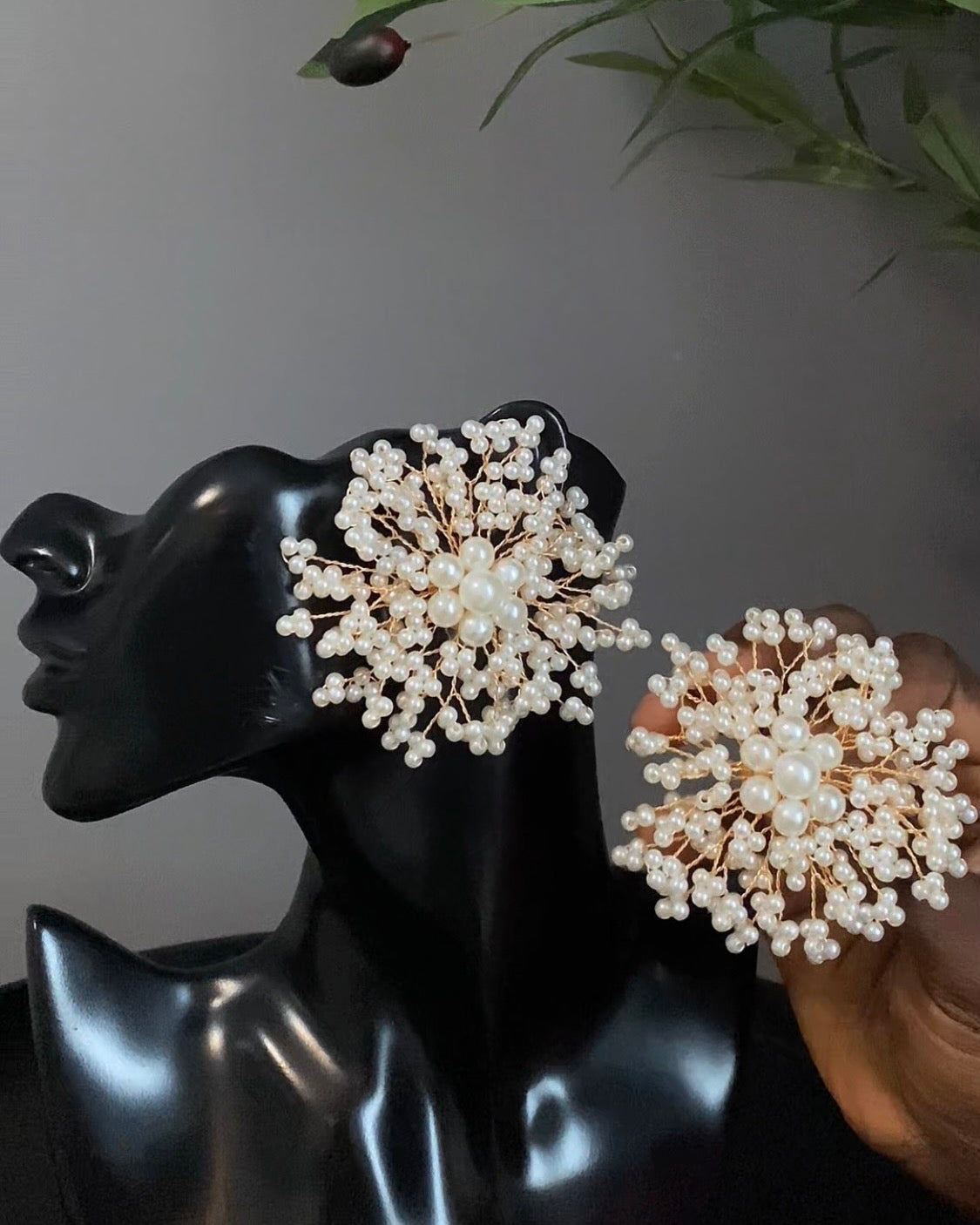 Orchid Glow Statement Earrings