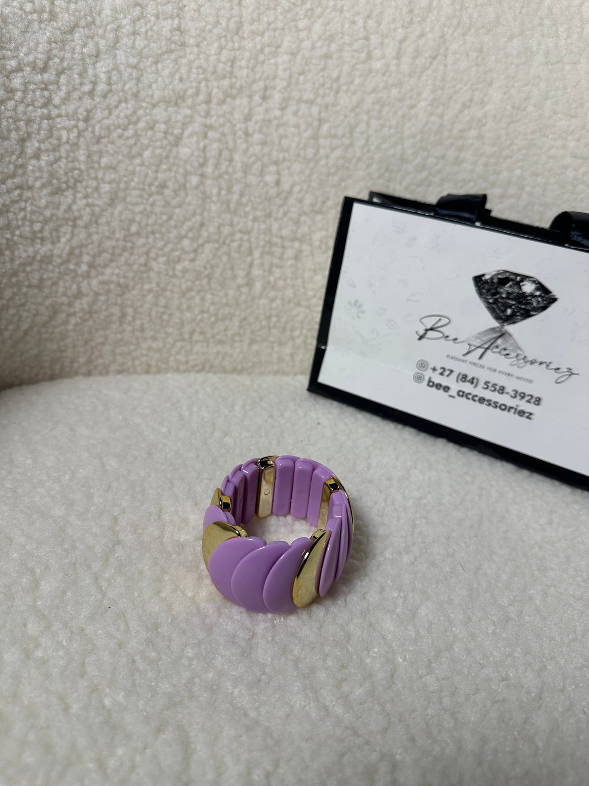 Lilac Petal Statement Bracelet