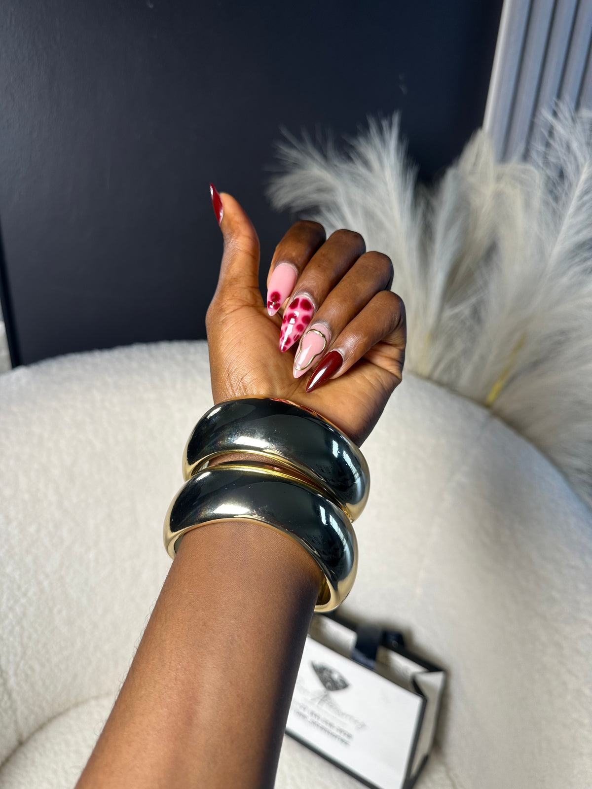 Gold Slim Round Bangle