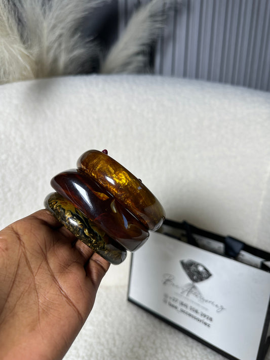 3-Piece Resin Bangle Set