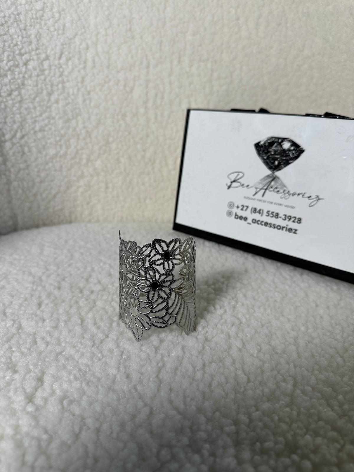 Floral Lace Cuff Bracelet
