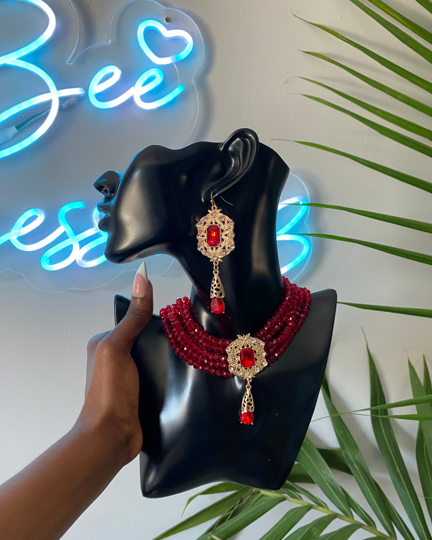 Honey heart Necklace set
