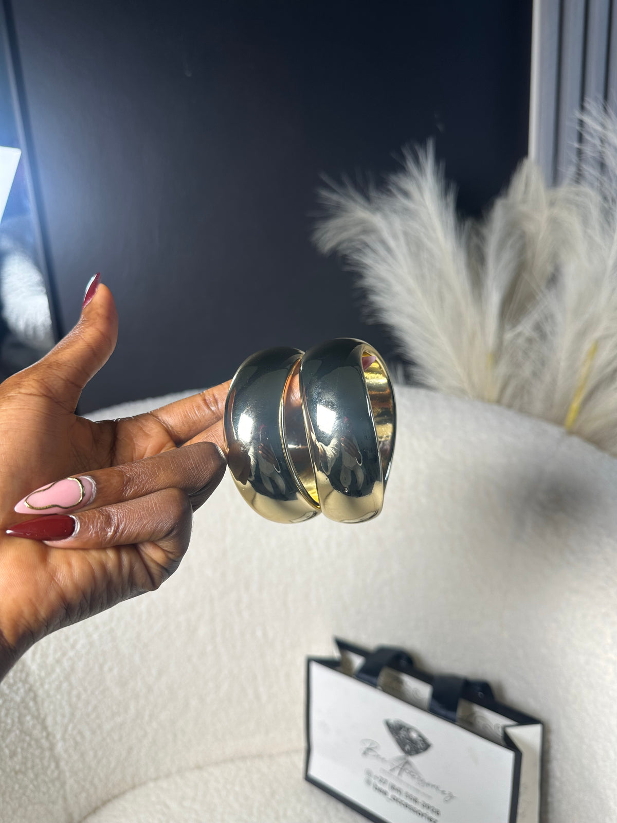 Gold Slim Round Bangle