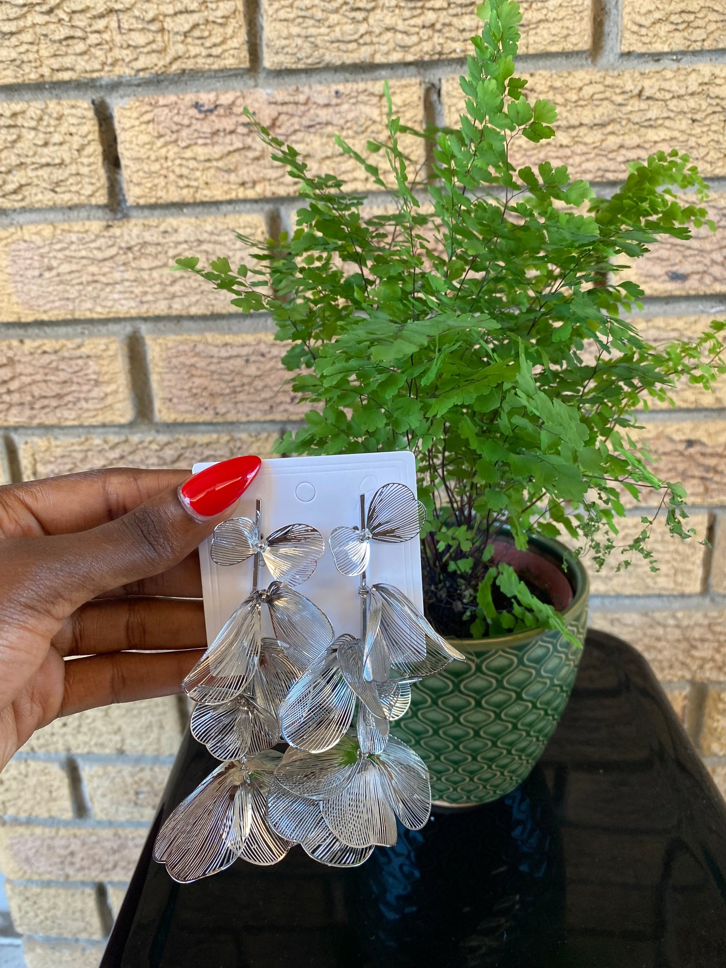 Steel Tassel Drop Earrings