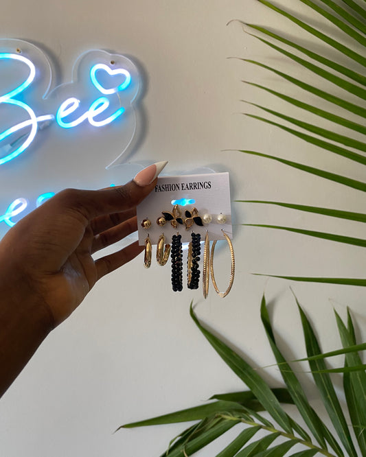 Baby Girl Hoops Earrings Set