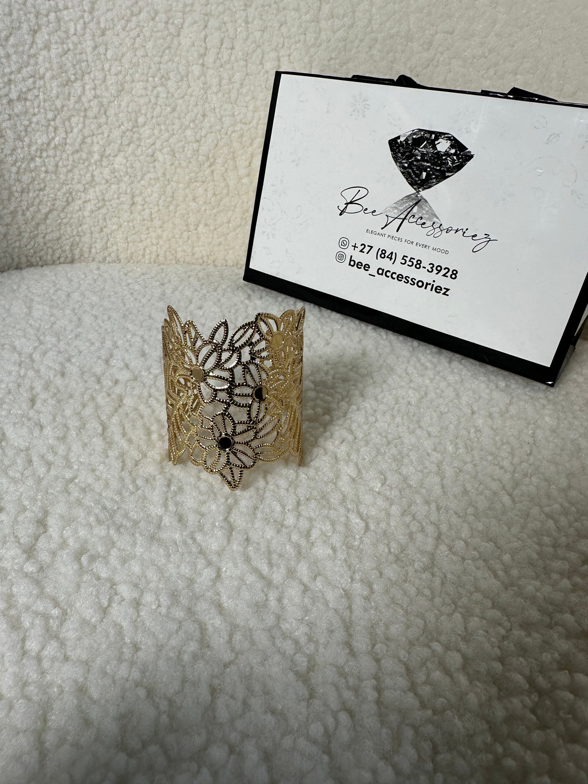 Floral Lace Cuff Bracelet