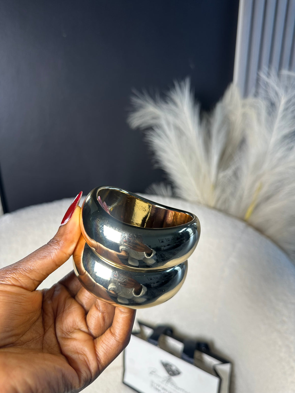 Gold Slim Round Bangle